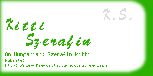 kitti szerafin business card